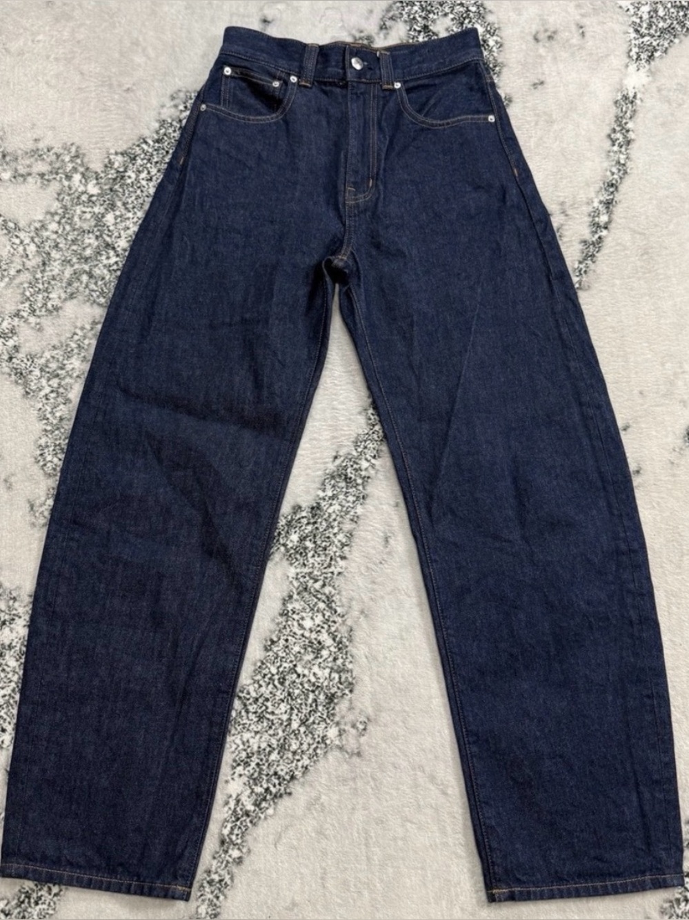 Madewell The Balloon Jeans Sz 25 High Rise Relaxed Tapered Dark Wash Denim Pants
